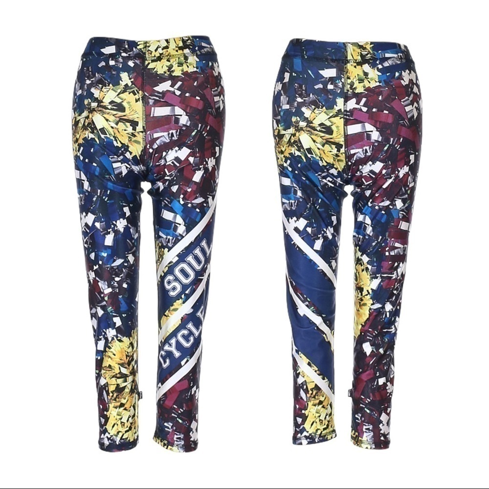 Zara Terez for Soul Cycle Abstract Geometric Crop Leggings Size XS